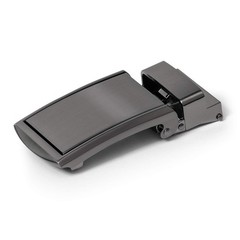 SlideBelts Men&rsquo;s Vegan One Size, Black Leather With Gunmetal Buckle (Vegan