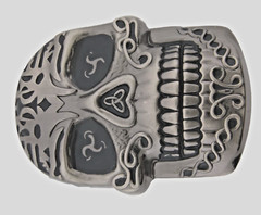 Skull Belt Buckles Tribal Metal Vintage Antique Halloween Party Costume Skeleton