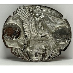 Siskiyou Buckle Co 1995 Eagle Buffalo Nickel Belt Buckle Pewter USA