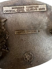 Vtg 1970’s Iron Horse Quality Farm Equip Mathews Company Belt Buckle
