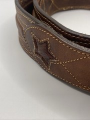 Vintage Larry Mahan Tooled Embroidered Leather Belt 6511 size 34