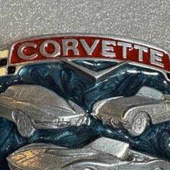 Corvette Classics Belt Buckle Metal Cars Racing Emblem Reissue