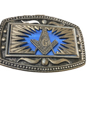 Men’s western mason silver belt buckle