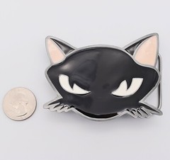 Black Cat Cartoon Anime Novelty Gift Belt Buckle (New)