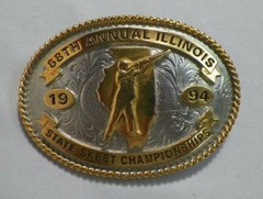 1994 68th Annual Illinois State Skeet Championships Belt Buckle Creative Casting