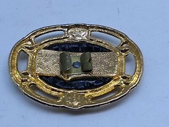South-Western Brass Metal Tone Oval Belt Buckle Tiger-Eye Stone Center Piece