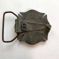 WEEDSPORT (NY) Fire Department Belt Buckle Pewter USA 🇺🇸 Vintage 1978