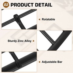 4Pcs Belt Buckle, 1.38&Prime; Single Prong Rectangle Buckles, Matte Black