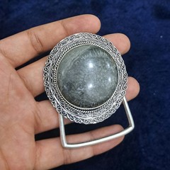 Belt Buckle Natural Fossil Coral Handmade Western Cowboy Gemstone Belt Fror Men