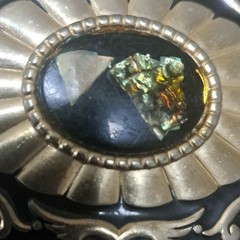 Silver Gold Black Metal Oval Western Belt Buckle Men 1.5&Prime; Floral Scroll Bead