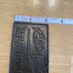 Winchester Repeating Arms New Haven Conn. Rifle Guns Vintage Belt Buckle EUC