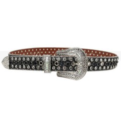 Rhinestone Belts Western Bling Crystal Studded Leather Belt