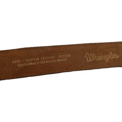 USMC Marine Corps Enameled Belt Buckle And Leather Wrangler Belt 39&Prime;-44&Prime;