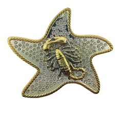 Scorpion Belt Buckle Zodiac Sign Gothic Rodeo USA Cowboy Western Silver Metal TX