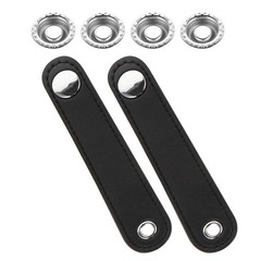 2Pcs Accordion Bellows Buckle Belt Straps Universal Fit Black Reusable Material