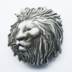 Belt Buckle – Lion Head Antique Silver Belt Buckle