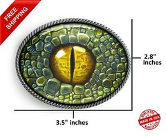 Dinosaur Belt Buckle – Dragon Cosplay Eyeball Art Handmade Buckle -161-E