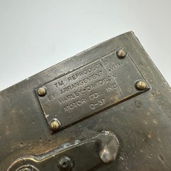 Vintage 1974 Bergamot Brass Works Harley Davidson Freedom Machine Belt Buckle