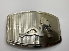 Mud Flap Sexy Girl Woman Silhouette Figure Silver Tone Trucker Biker Belt Buckle
