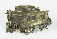 Vintage Railroad Caboose Belt Buckle Brass Train 1979 Chicago Limited Edition