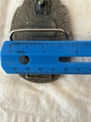 Vintage Buckle Bakery Fire Fighter Enamel Belt Color Buckle 1670 USA Fireman