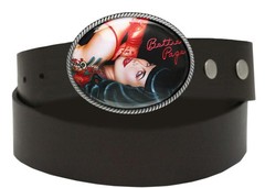 Betty Page Fetish Pinup Girl Japanese Geisha Handmade Artisan Belt Buckle