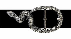 Snake Anaconda 2&Prime; Belt Buckle Pewter Finish Silver Vintage Belt Buckle Brand NEW