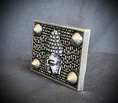Buddha Belt Buckle Handmade Zen Spiritual 3.75” OOAK Darren McNeese