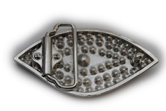 AN EYE belt buckle Men Women Black Silver Rhinestones Iced Style Rare Cowgirl