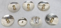 RODEO 10K GOLD ON STERLING SILVER BRONCO STUDS & BUCKLE MOUNTINGS FOR BELT