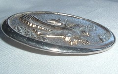 VINTAGE EAGLE IN FLIGHT METAL BELT BUCKLE