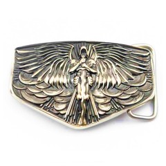 Archangel Michael german silver belt buckle; Saint Michael; Tyrael belt buckle