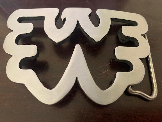 Waylon Flying W Belt Buckle Solid Pewter/ non tarnish Metal