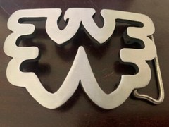 Waylon Flying W Belt Buckle Solid Pewter/ non tarnish Metal