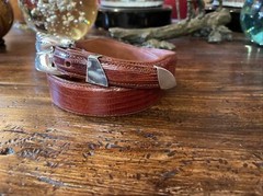 B Kieselstein James Reid Dgn Sterling Silver Belt Buckle 27-28-1.25/.75”nu🦎✅