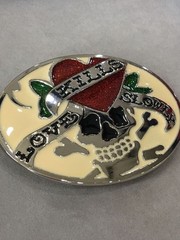 Ed Hardy Skull Belt Buckle « LOVE KILLS Slowly » White Men&rsquo;s Fashion New Japan