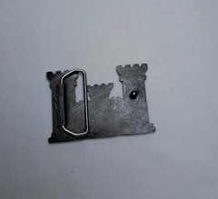 U.S. Army Corps Of Engineers Belt Buckle Silver Tone Castle