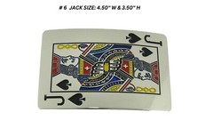 Initial Letter J Jack of Spade Lucky Las Vegas Casino Silver Metal Belt Buckle