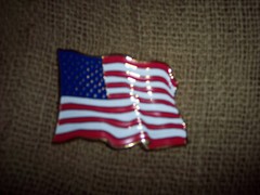 FLAG USA BELT BUCKLE 3&Prime; X 2&Prime; NIB FREE S/H MADE IN USA