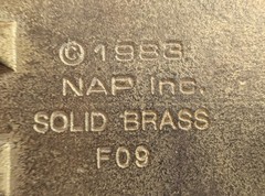 VTG 1983 NAP Inc Masonic Belt Buckle Solid Brass Blue Enamel Oval 3.25in C01