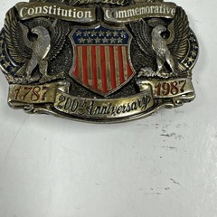 VTG Bicentennial Buckle Constitution Commemorative 1787-1987 200th Anniversary!!