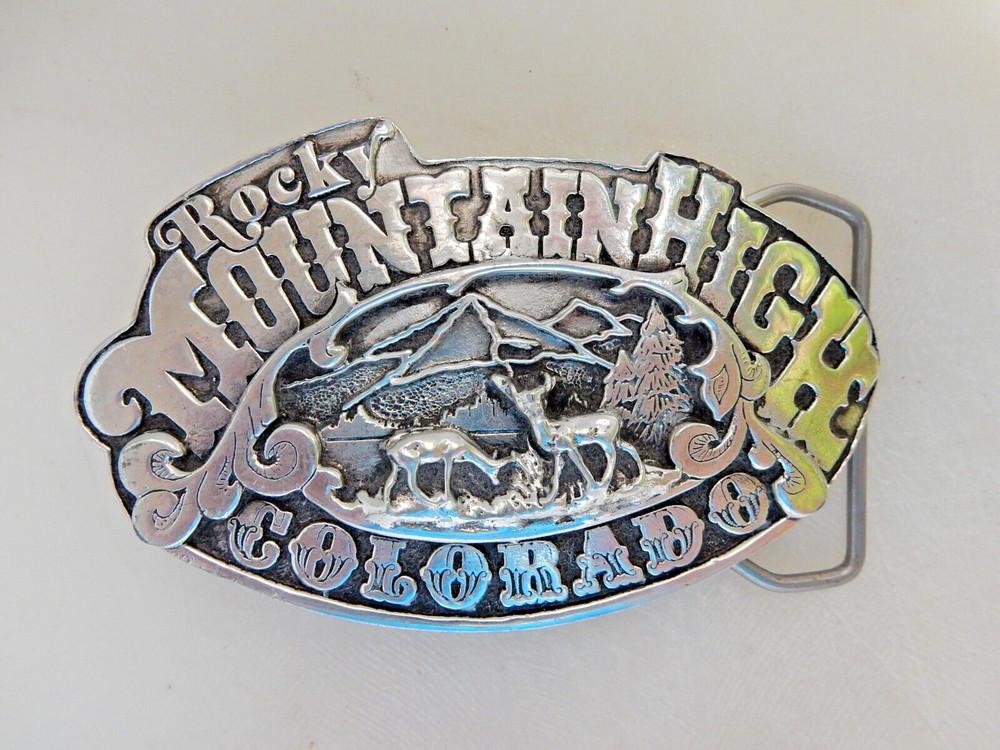 1975 Dezy Denver Rocky Mountain High Colorado Belt Buckle Perfect Used Cond.