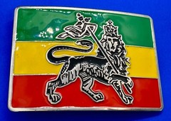 Rastafarian Lion Judah Flag Reggae Rasta African Jamaican Reggae Belt Buckle