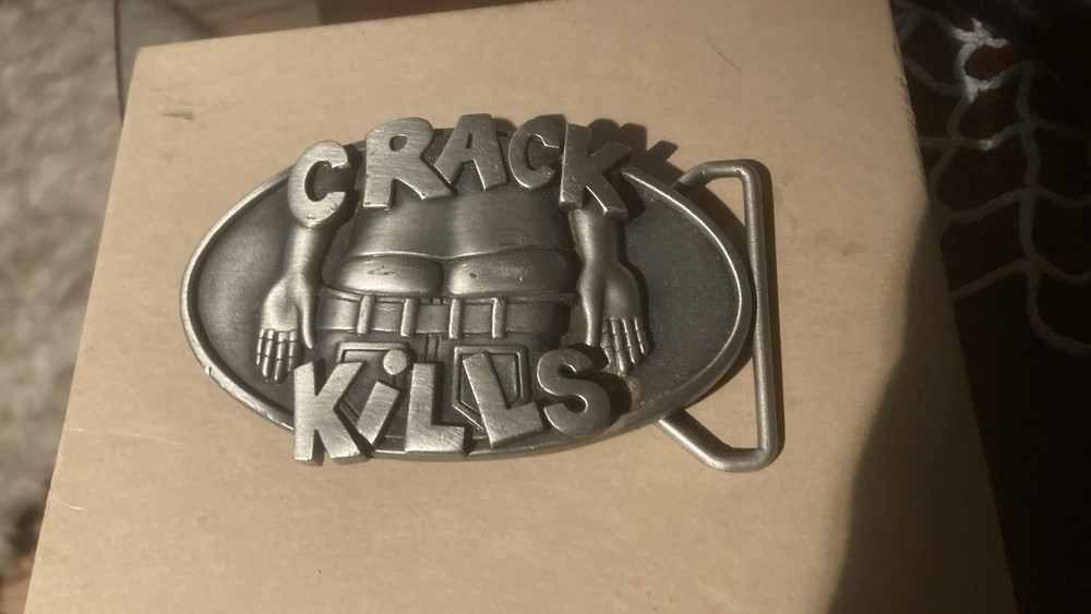Metal SMC Belt Buckle 2005 Crack Kills Dark Grey Butt Plumber