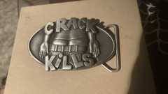 Metal SMC Belt Buckle 2005 Crack Kills Dark Grey Butt Plumber