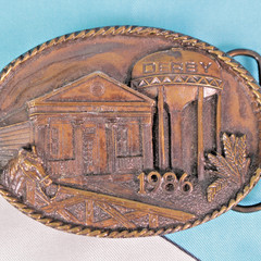 VTG 80s Derby Kansas 1986 Commemorative Belt Buckle