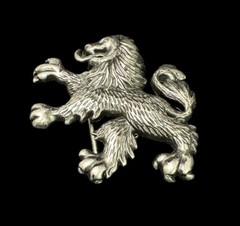 Dragon Figure Belt Buckle Silver Tone Lion Heraldic Retro Vintage