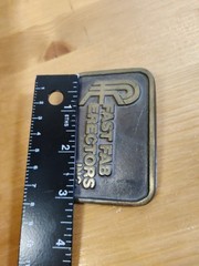 VTG BELT BUCKLE Fast Fab Erectors COMPANY Cast Metal HEAVY 2×3&Prime; Fits 1.5&Prime; Belt