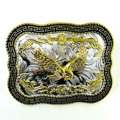 flying american eagle belt buckle pewter in silver black and gold 4×3 inches