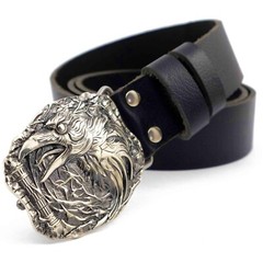 German silver belt buckle Raven, Crow belt buckle, Blackbird buckle